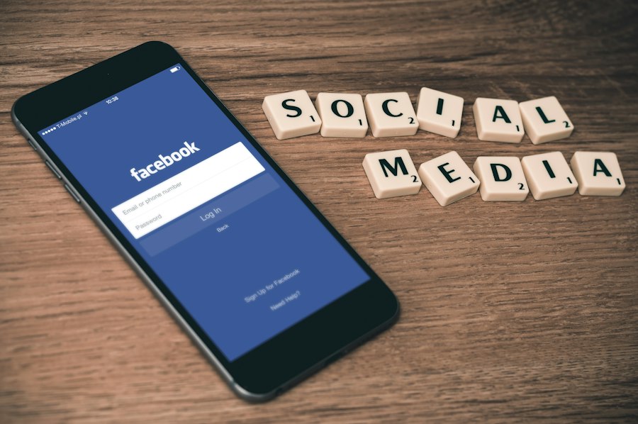 Social media on a smartphone